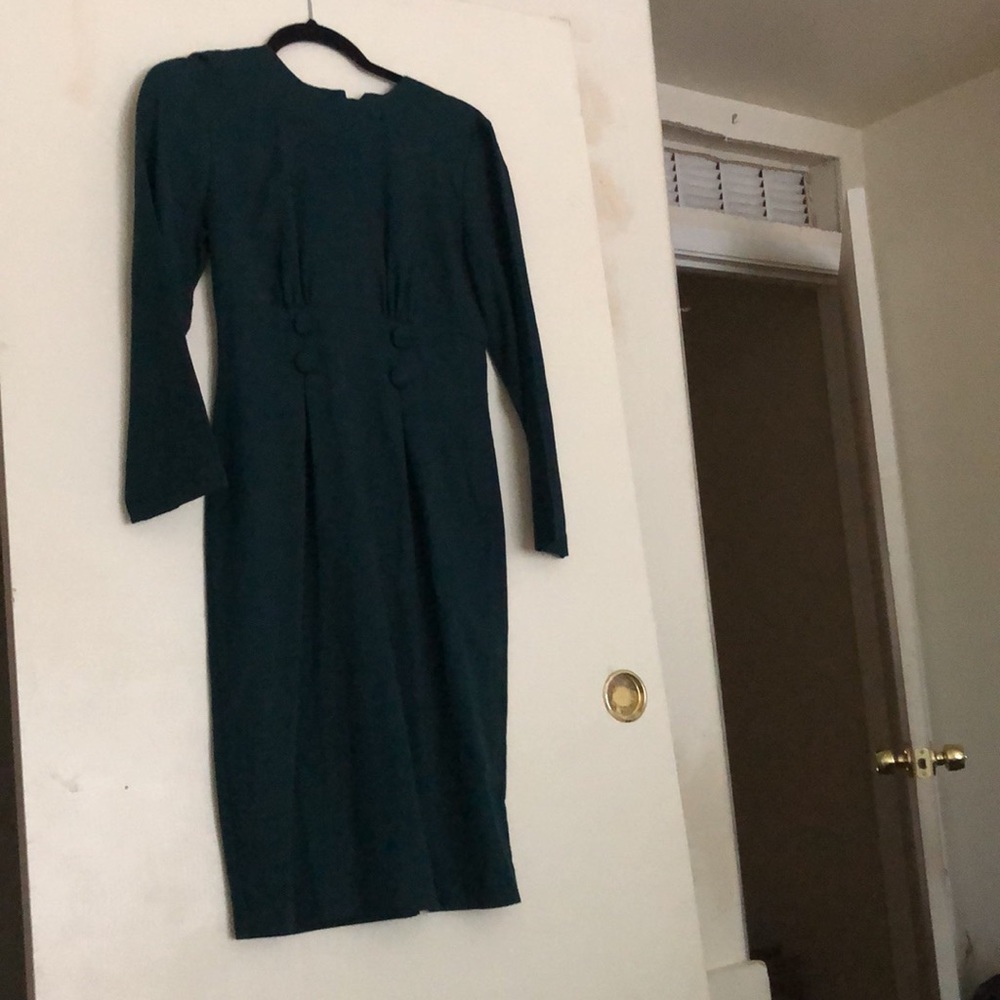 Vintage Hearts brand emerald dress. Size 4.